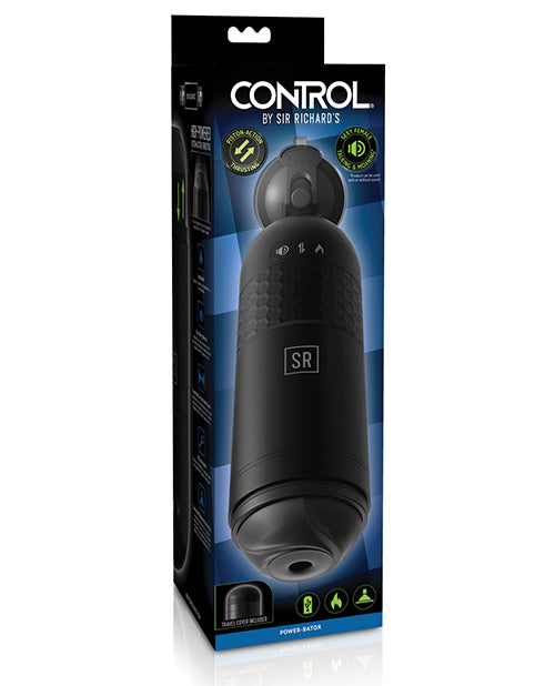 Sir Richards Control Power-bator W-talking & Moaning - Black - LUST Depot