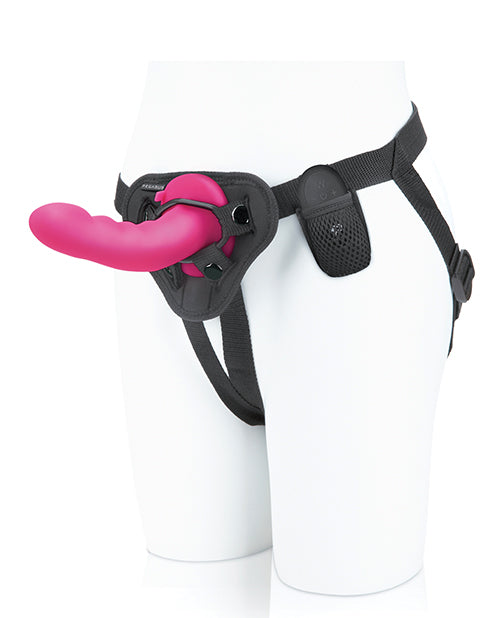 Pegasus 6" Rechargeable Ripple Peg W-adjustable Harness & Remote - Pink - LUST Depot