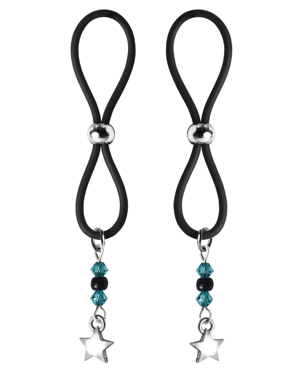 Bijoux De Nip Nipple Halos Star Charm - Turquoise-black - LUST Depot