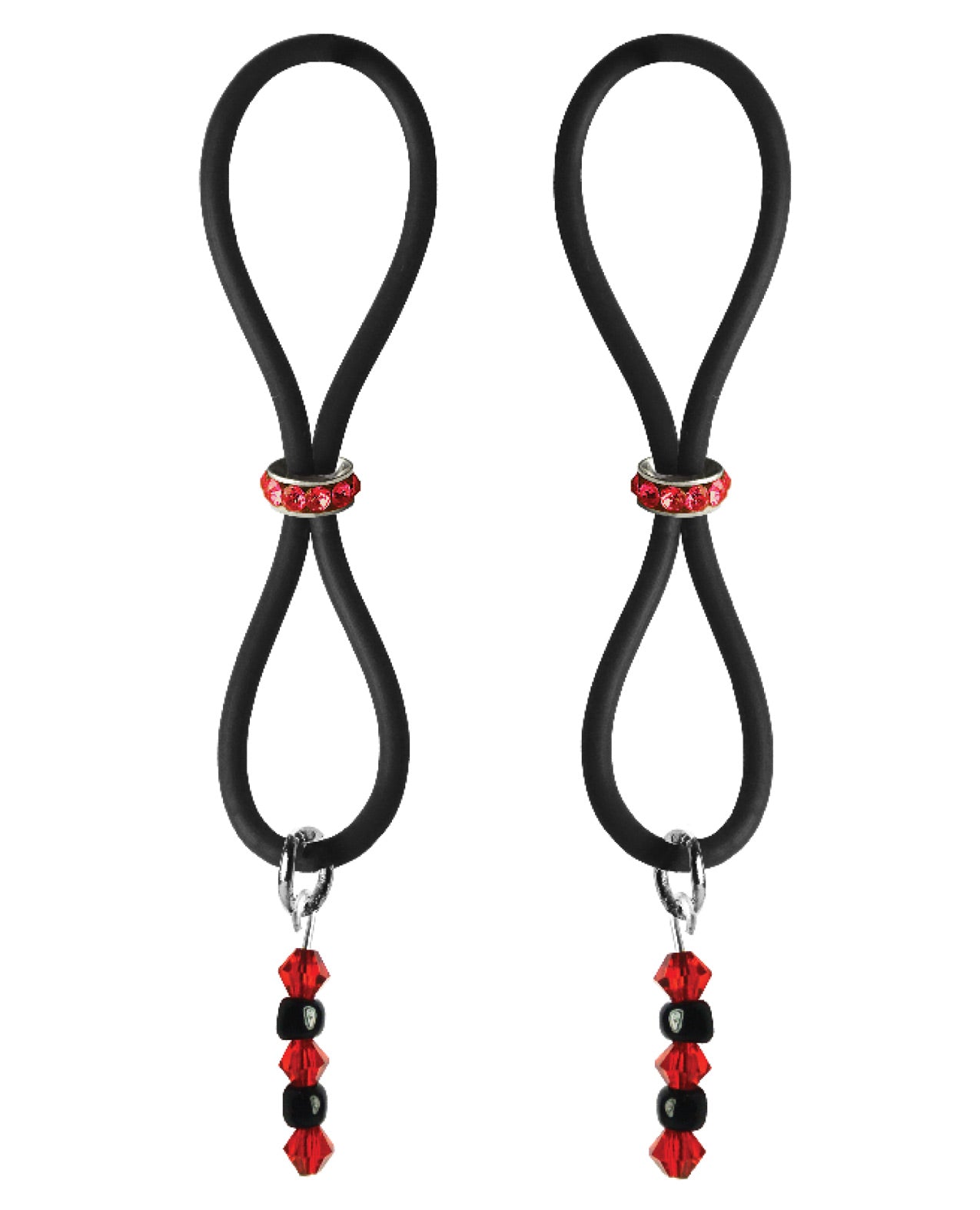 Bijoux De Nip Nipple Halos Red Gem Slider - Red-black - LUST Depot