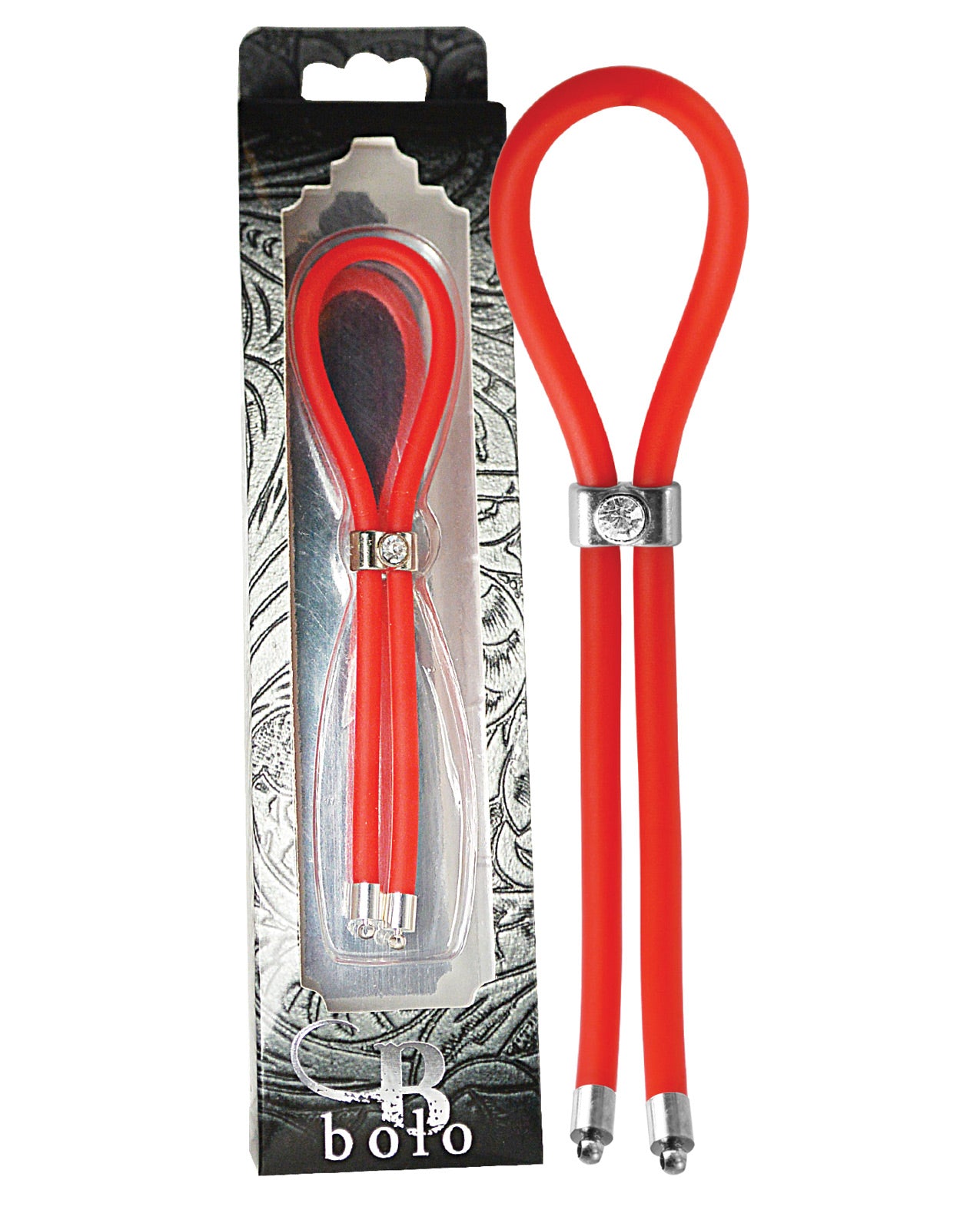 Bolo Silicone Lasso & Double Barrel Diamond Slider - Red - LUST Depot