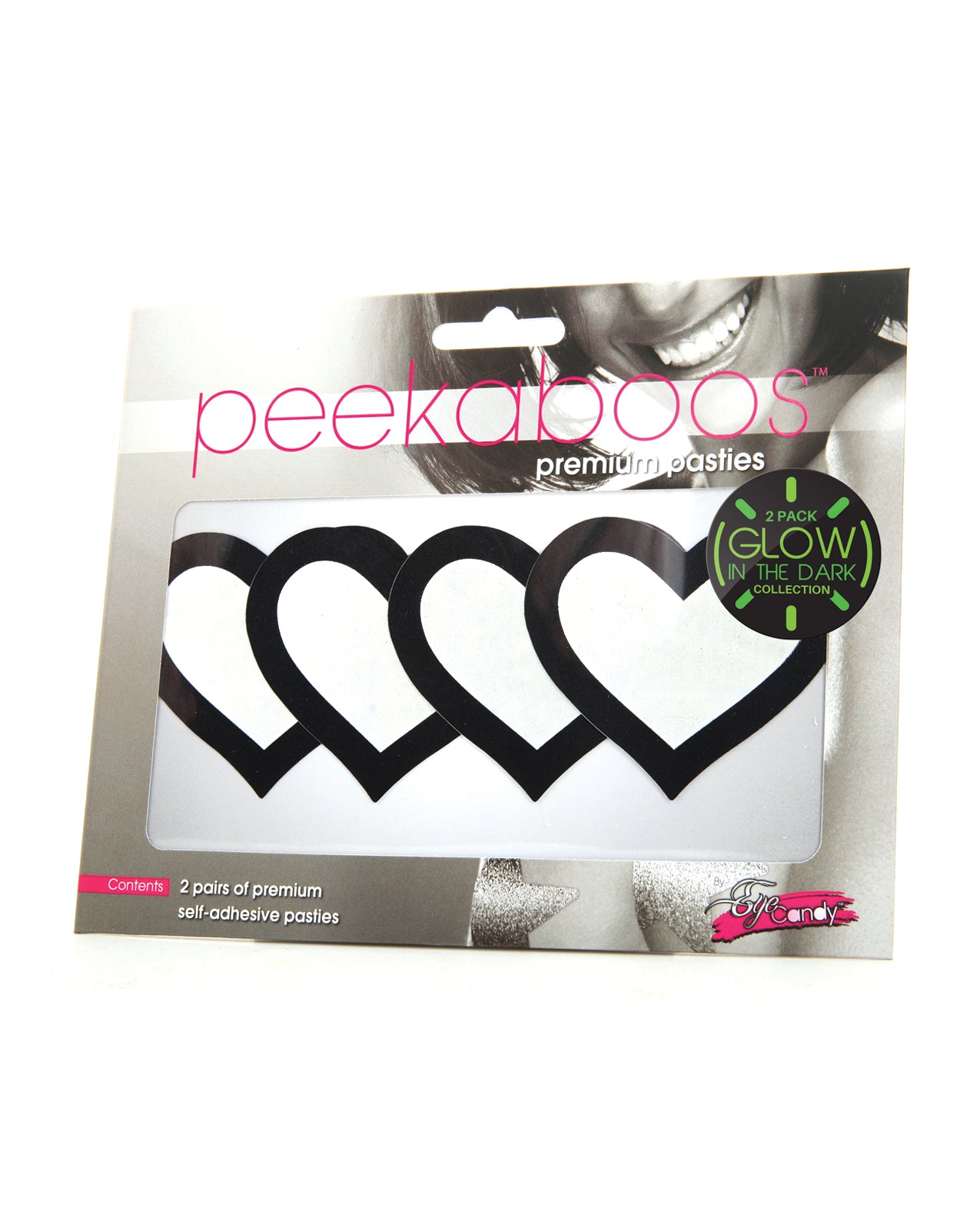 Peekaboo Glow In The Dark Hearts - Pack Of 2 - LUST Depot