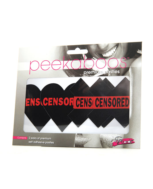 Peekaboos Censored Hearts & X - Pack Of 2 - LUST Depot