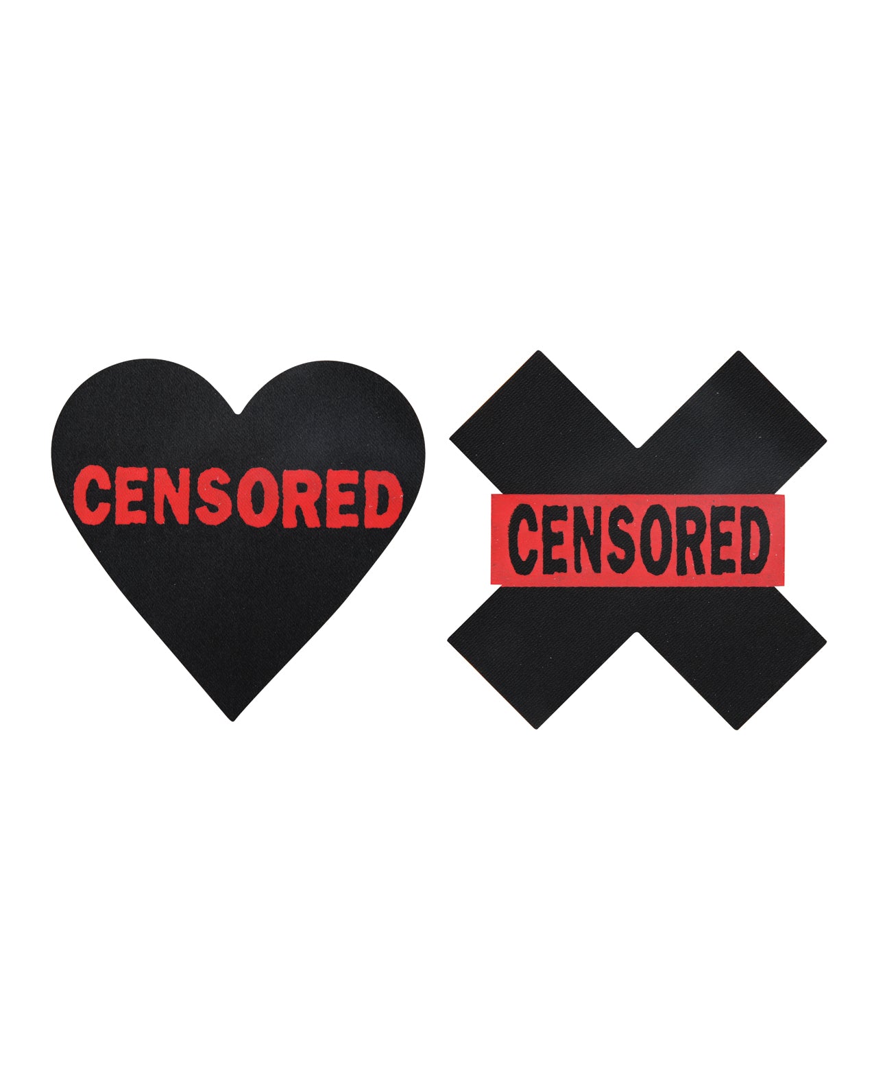 Peekaboos Censored Hearts & X - Pack Of 2 - LUST Depot