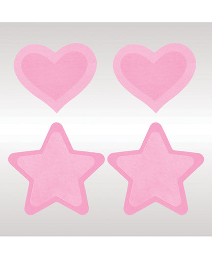 Peekaboos Glow In The Dark Hearts & Stars - Hot Pink 2 Pairs - LUST Depot