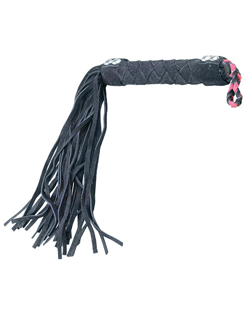 Plesur 15" Leather Flogger - Black - LUST Depot