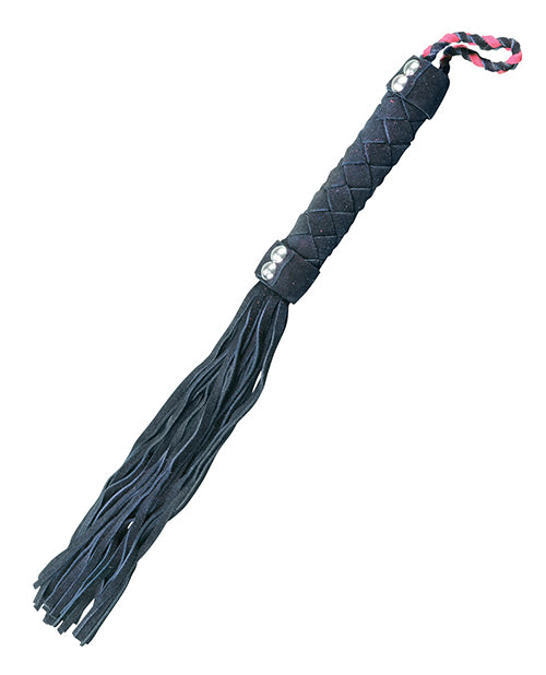 Plesur 15" Leather Flogger - Black - LUST Depot