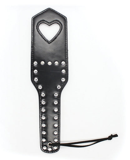 Plesur Cut-out Heart W-studs Paddle - Black - LUST Depot