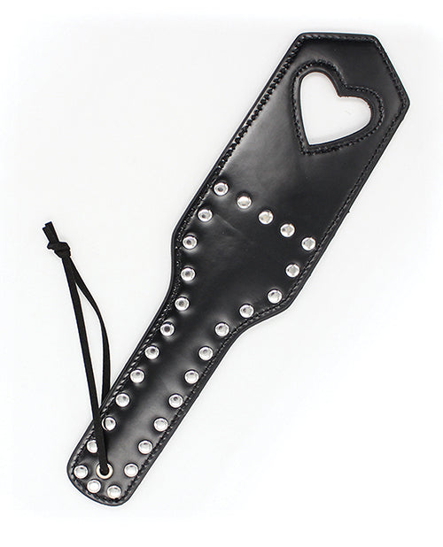 Plesur Cut-out Heart W-studs Paddle - Black - LUST Depot