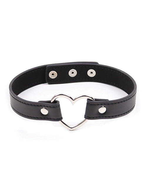 Plesur Pvc Heart Connector Choker - Black - LUST Depot