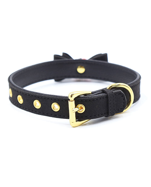 Plesur Cat Bell Bow Tie Collar - Black - LUST Depot