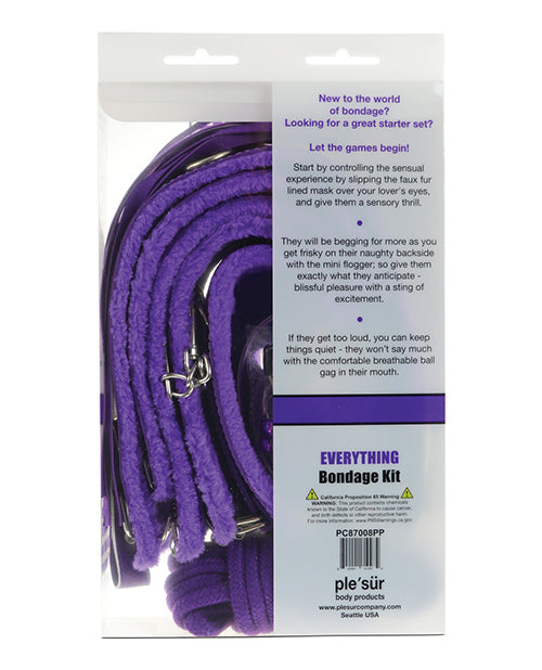 Everything Bondage 12 Piece Kit - Purple - LUST Depot