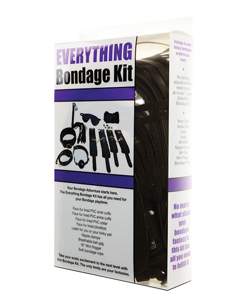 Everything Bondage 12 Piece Kit - Black - LUST Depot