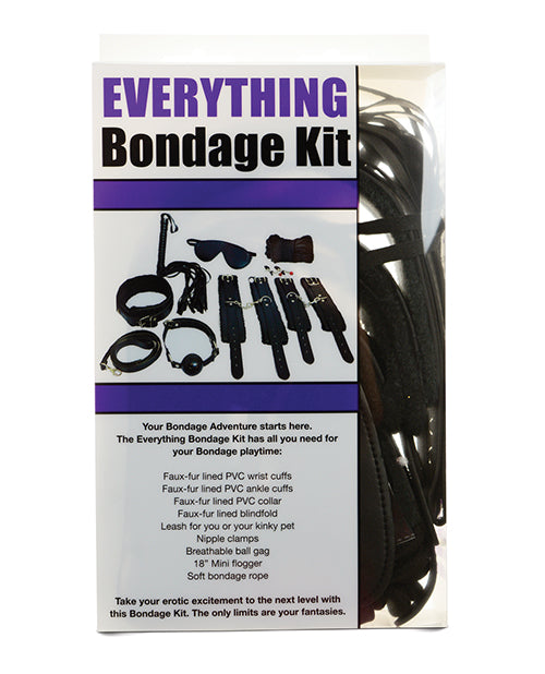 Everything Bondage 12 Piece Kit - Black - LUST Depot