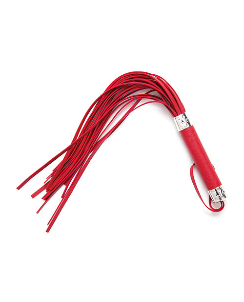 Plesur 18" Vegan Leather Flogger - Red - LUST Depot