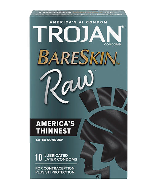 Trojan Bareskin Raw Condom - Pack Of 10 - LUST Depot