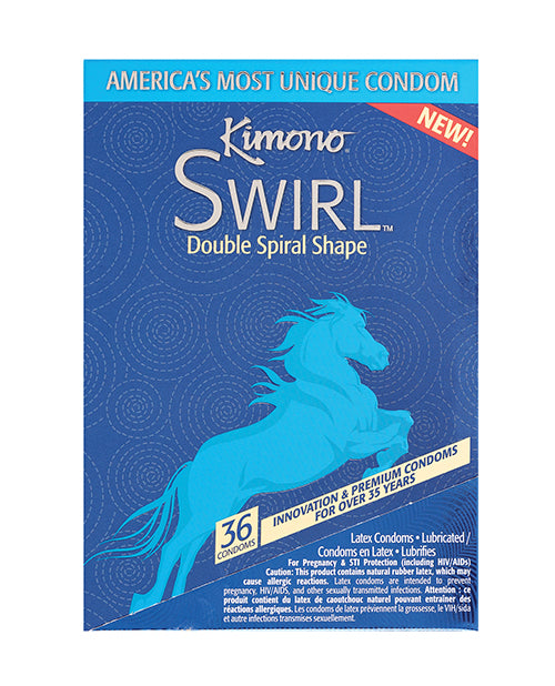 Kimono Swirl Condom - Pack Of 36 - LUST Depot