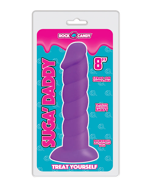 Rock Candy Suga Daddy 8" Silicone Dildo - Purple - LUST Depot