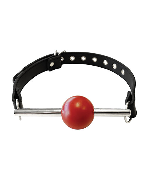 Rouge Leather Ball Gag W/removable Ball - Black W/red - LUST Depot