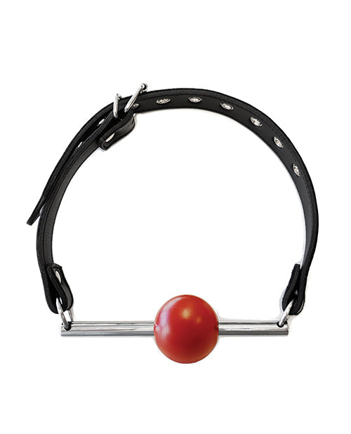 Rouge Leather Ball Gag W/removable Ball - Black W/red - LUST Depot