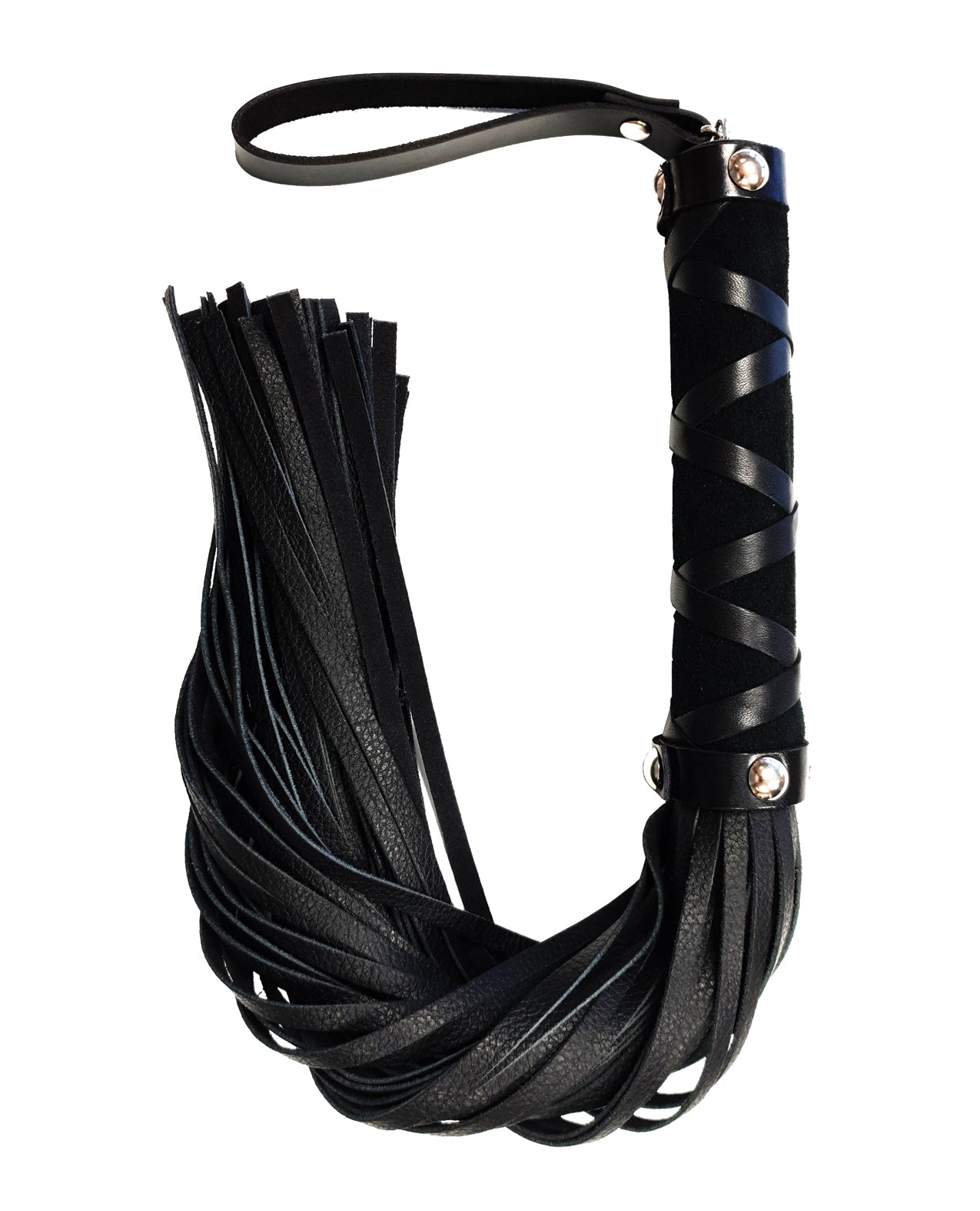 Rouge Short Leather Flogger W-studs - LUST Depot