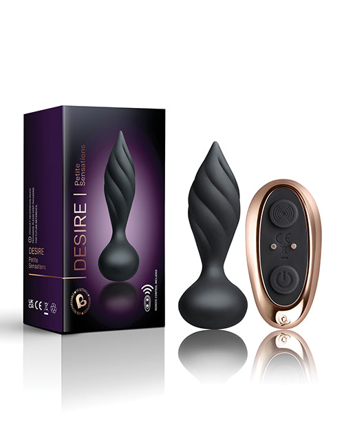 Rocks Off Petite Sensations Desire Plug W-remote - Black - LUST Depot