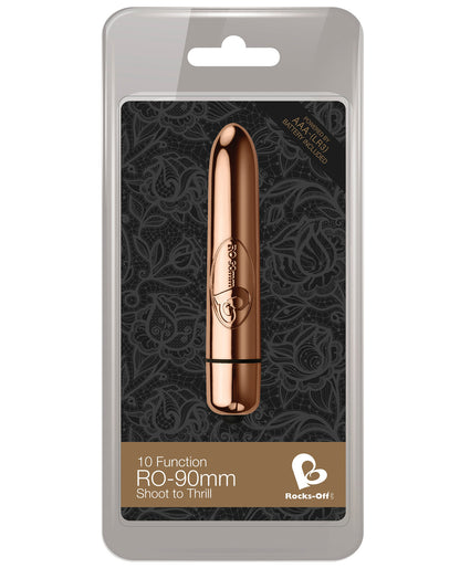 Rocks Off Ro-90 Mm Bullet - 10 Speed Rose Gold - LUST Depot