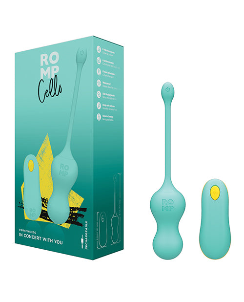 Romp Cello Remote Control G-spot Vibrating Egg - Blue - LUST Depot