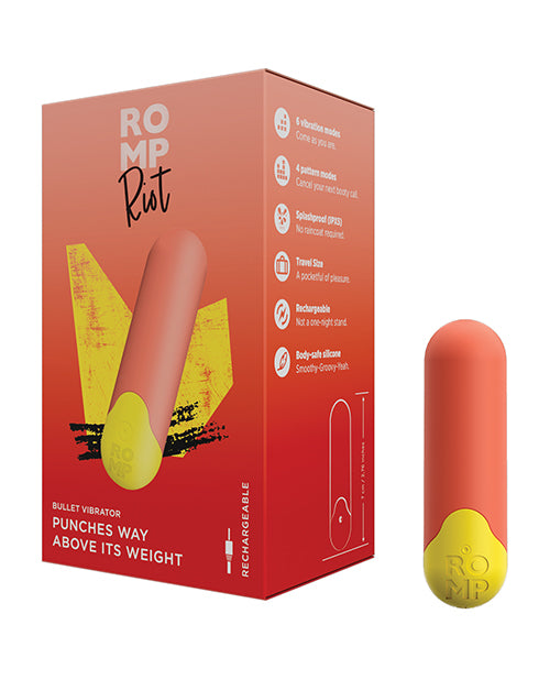 Romp Riot Bullet Vibrator - Orange - LUST Depot