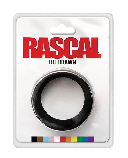 Rascal The Brawn Silicone Cock Ring - Black - LUST Depot