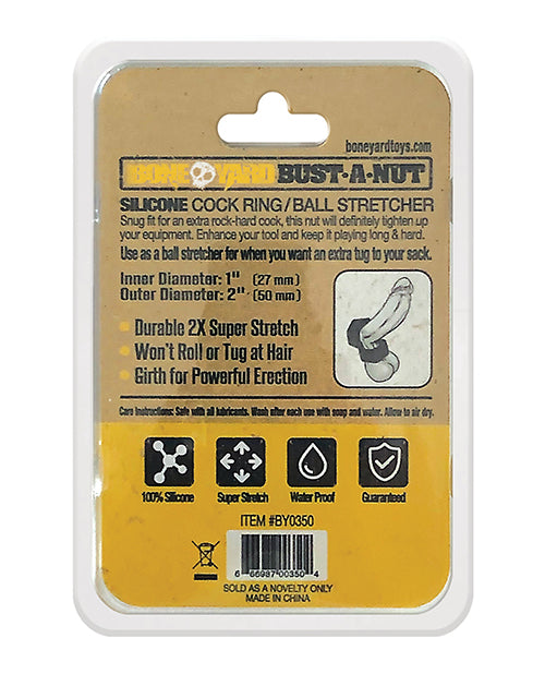 Boneyard Bust A Nut Cock Ring - Black - LUST Depot