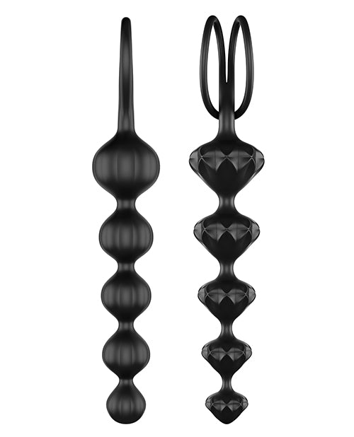 Satisfyer Soft Silicone Beads - Black - LUST Depot