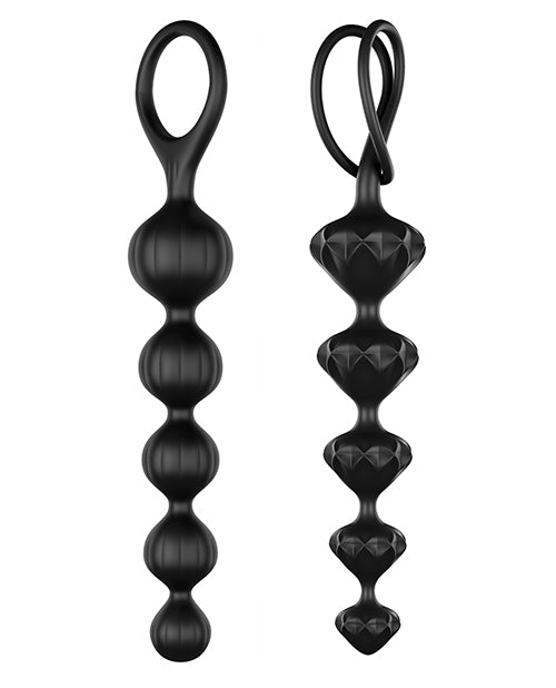 Satisfyer Soft Silicone Beads - Black - LUST Depot