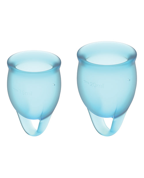 Satisfyer Feel Confident Menstrual Cup - Light Blue - LUST Depot