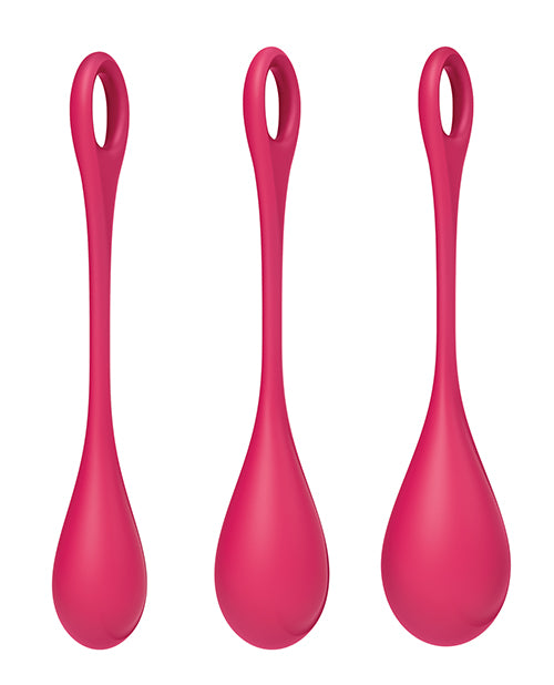 Satisfyer Yoni Power 1 Balls Training Set - Red - LUST Depot