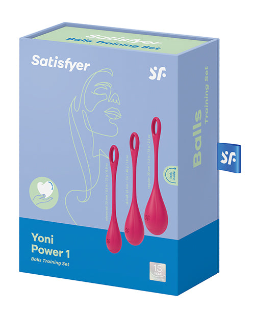 Satisfyer Yoni Power 1 Balls Training Set - Red - LUST Depot