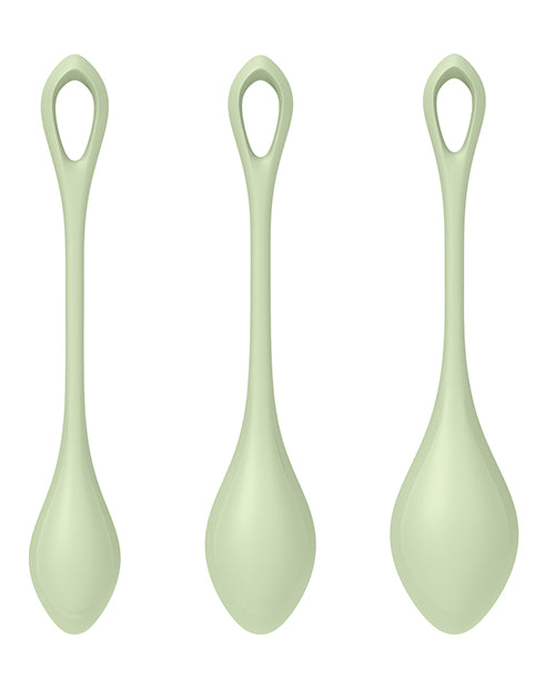 Satisfyer Yoni Power 2 Balls Training Set - Light Green - LUST Depot