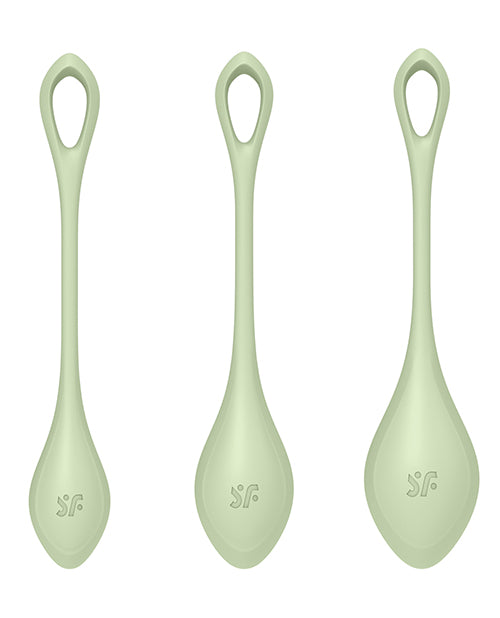 Satisfyer Yoni Power 2 Balls Training Set - Light Green - LUST Depot