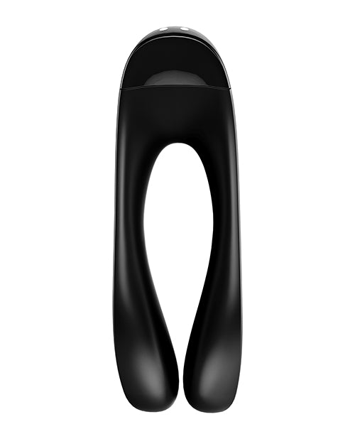 Satisfyer Candy Cane Finger Vibrator - Black - LUST Depot