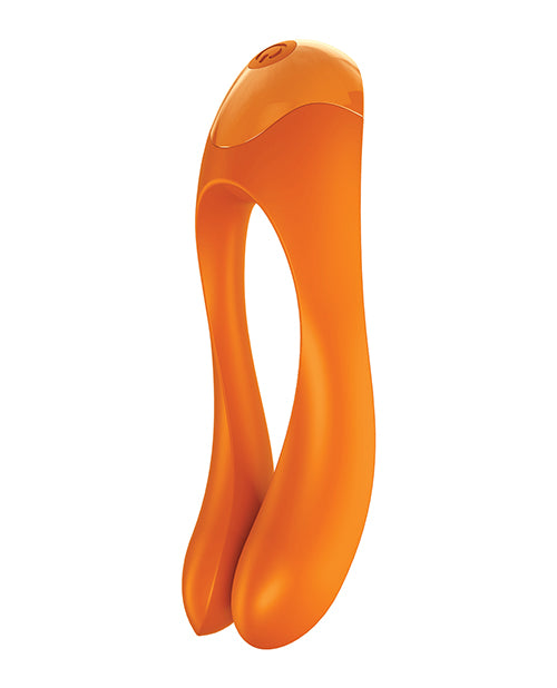 Satisfyer Candy Cane Finger Vibrator - Orange - LUST Depot