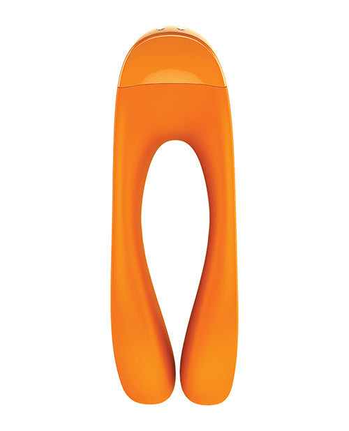 Satisfyer Candy Cane Finger Vibrator - Orange - LUST Depot