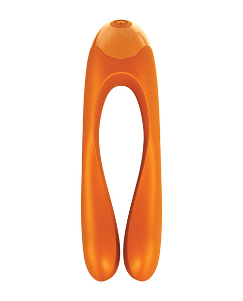 Satisfyer Candy Cane Finger Vibrator - Orange - LUST Depot