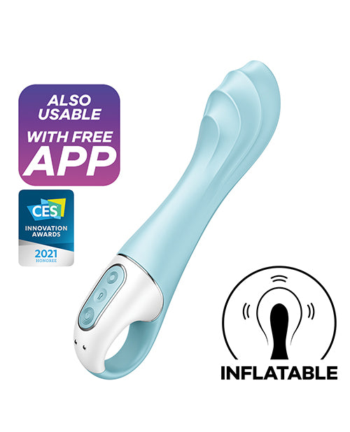 Satisfyer Air Pump Vibrator 5+ - Blue - LUST Depot