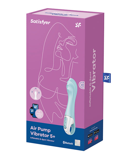 Satisfyer Air Pump Vibrator 5+ - Blue - LUST Depot