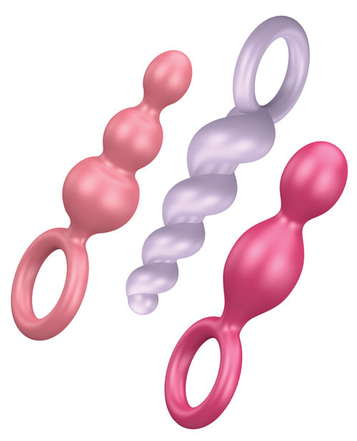 Satisfyer Plug Set Of 3 - Asst. Colors - LUST Depot