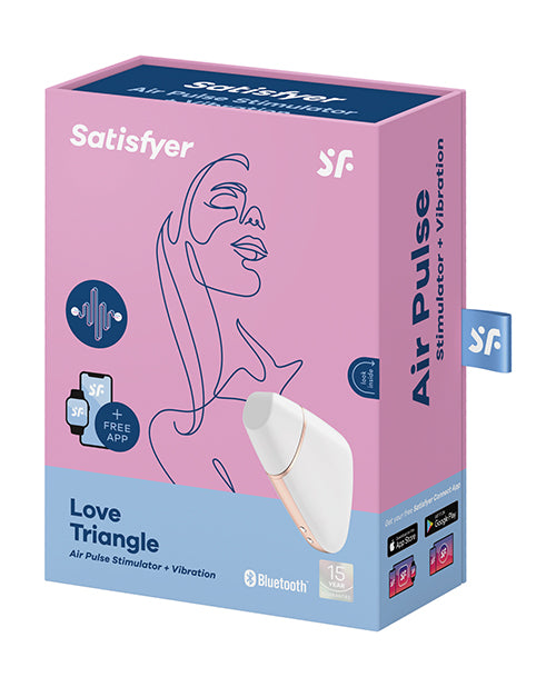 Satisfyer Love Triangle W-app - White - LUST Depot