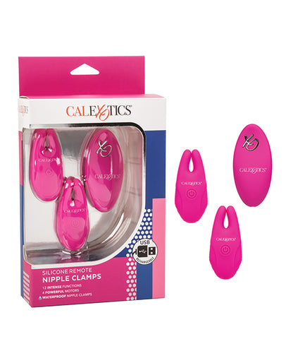 Silicone Nipple Clamps W-remote - Pink - LUST Depot