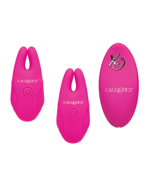 Silicone Nipple Clamps W-remote - Pink - LUST Depot