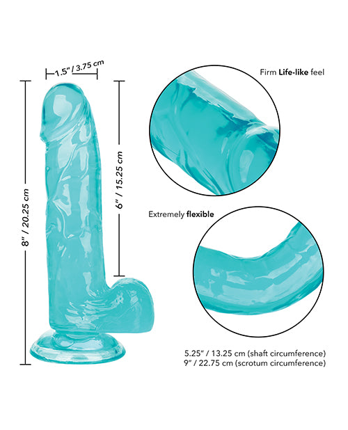 Size Queen 6"  Dildo - Blue - LUST Depot