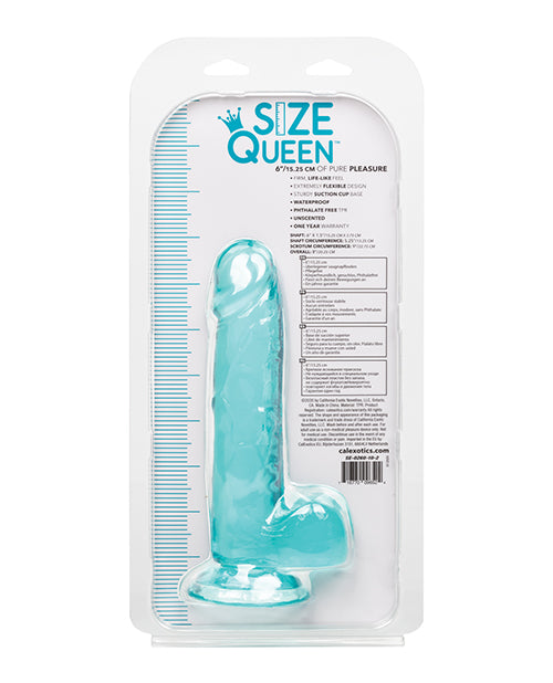 Size Queen 6"  Dildo - Blue - LUST Depot